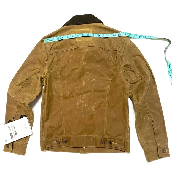 Filson x Levi's Tin Cloth Oil Trucker Jacket Sz S - Picture 12 of 15